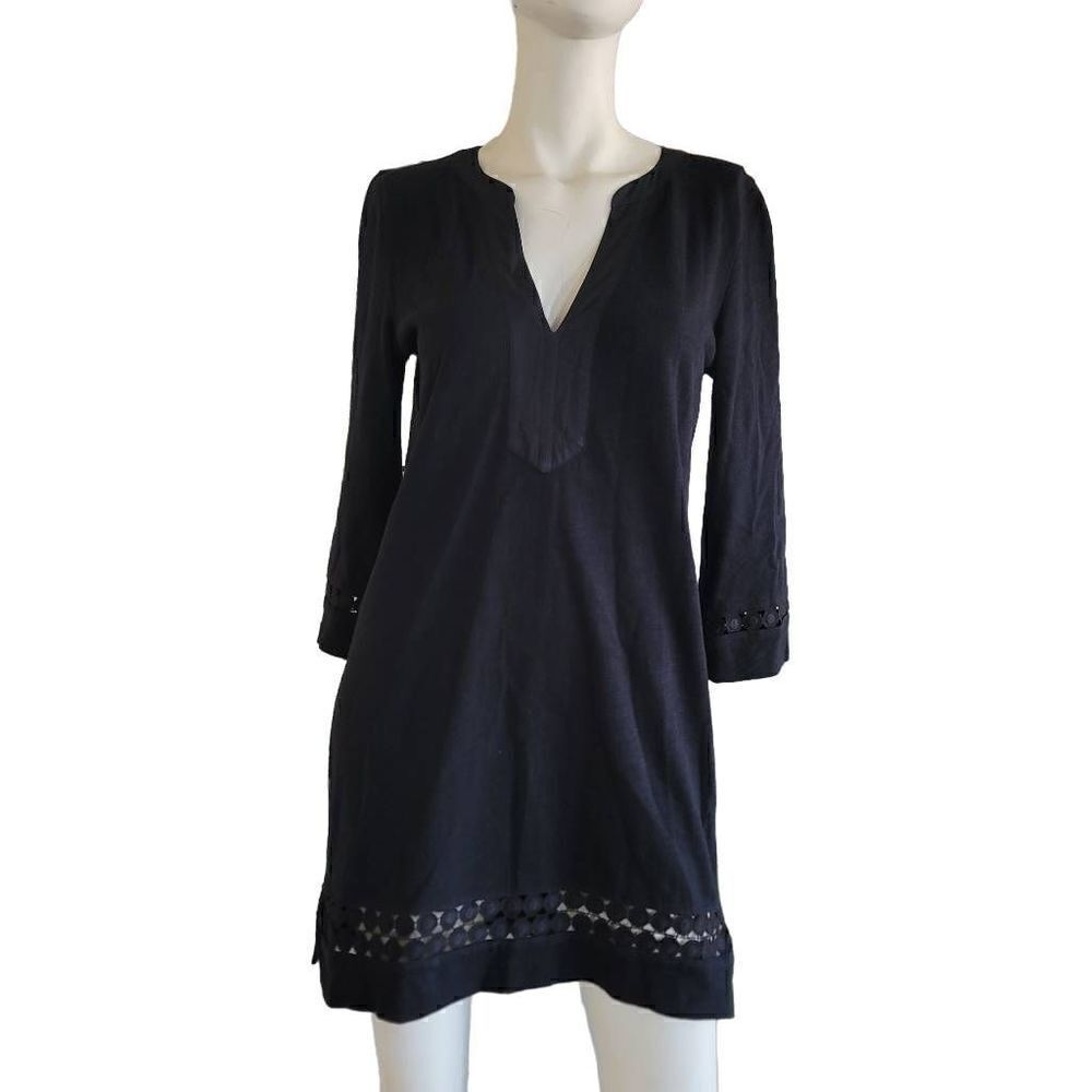 J crew womens Sz XS black tunic shift dress